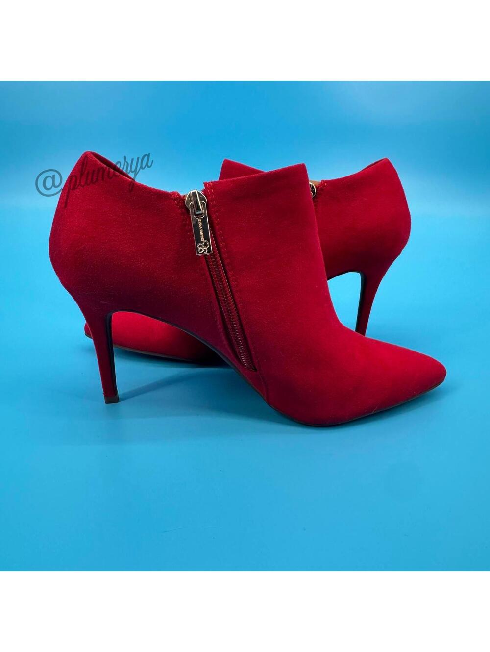 Jessica Simpson Averna Stiletto Red Heeled Ankle Boots Women's Size 8 NWOB - Picture 2 of 5